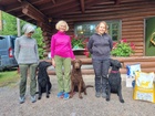 MEJÄ-mestaruuden osallistujat ohjaajineen: Juhellus XO Hedda & Gunveig Sunden, Caballus Up Side Down & Marja Asikainen, Caballus Silver Dawn & Susanna Kuisma. 